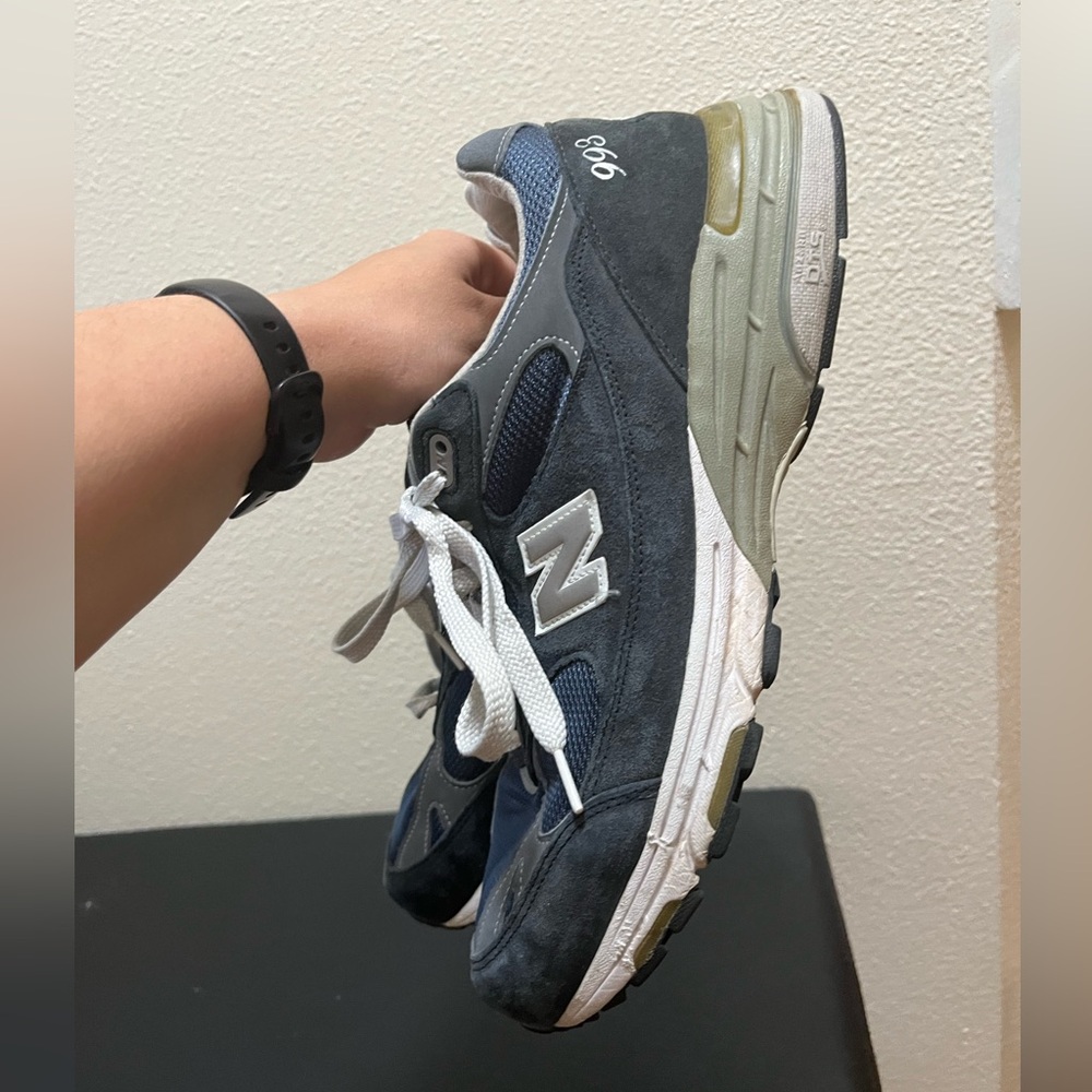 •NEW BALANCE• Mens 993 Heritage Air Force Navy Blue Grey Made In USA SIZE 9.5 4E - Picture 2 of 13